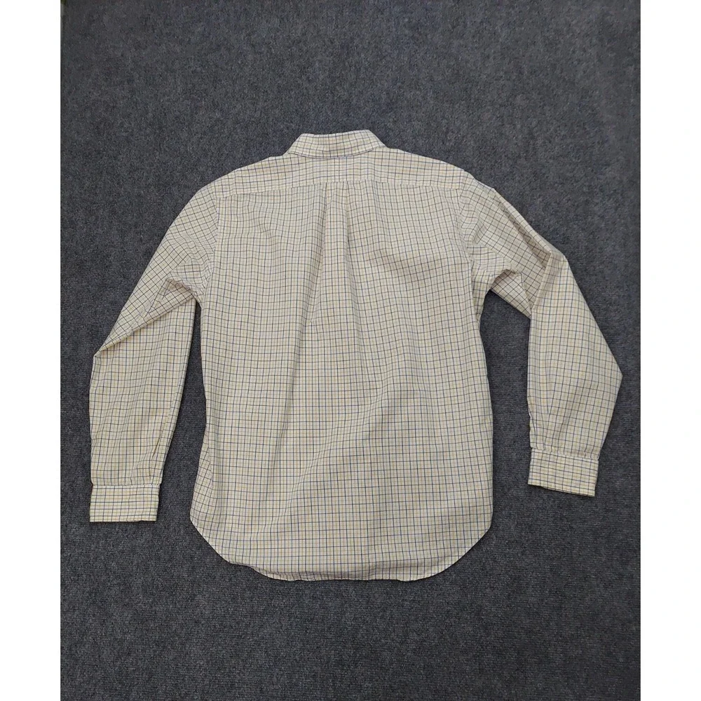 Lot 3 POLO RALPH LAUREN Shirt Mens Medium Yellow Blue Plaid Button Down Pony